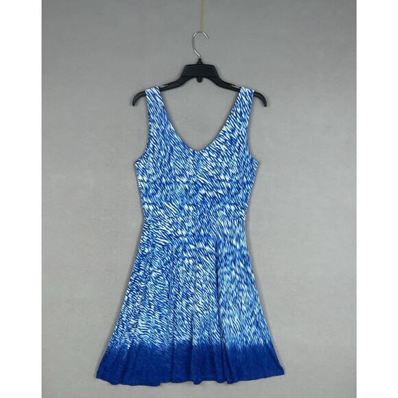 Athleta Dress Womens Small Blue Reef Print Dreamin Resort Coastal Vacay Casual - Picture 6 of 13